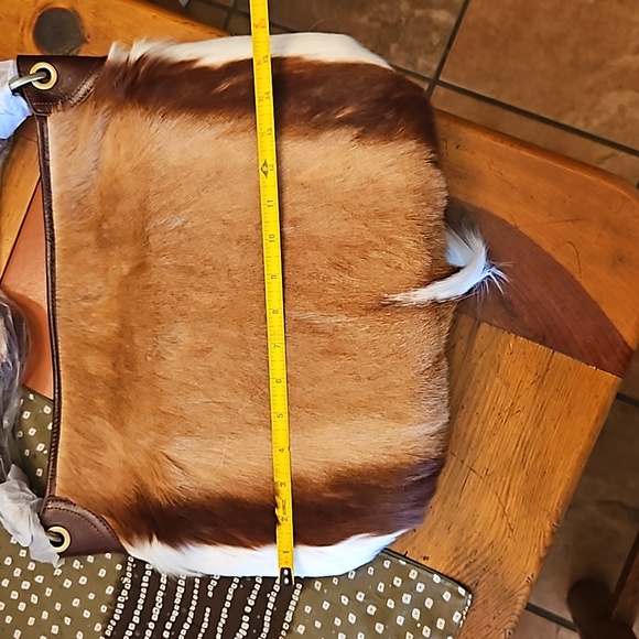 Vintage 90's WILSON'S Springbok Hyde Fur and Leather Satchel Purse. - Picture 5 of 8